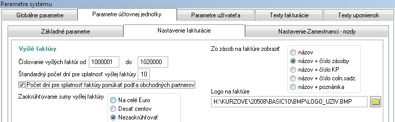 1. Evidencia - Pohľadávky a záväzky - Došlé faktúry - dátum splatnosti DF Program je doplnený o preberanie počtu dní splatnosti do faktúry podľa