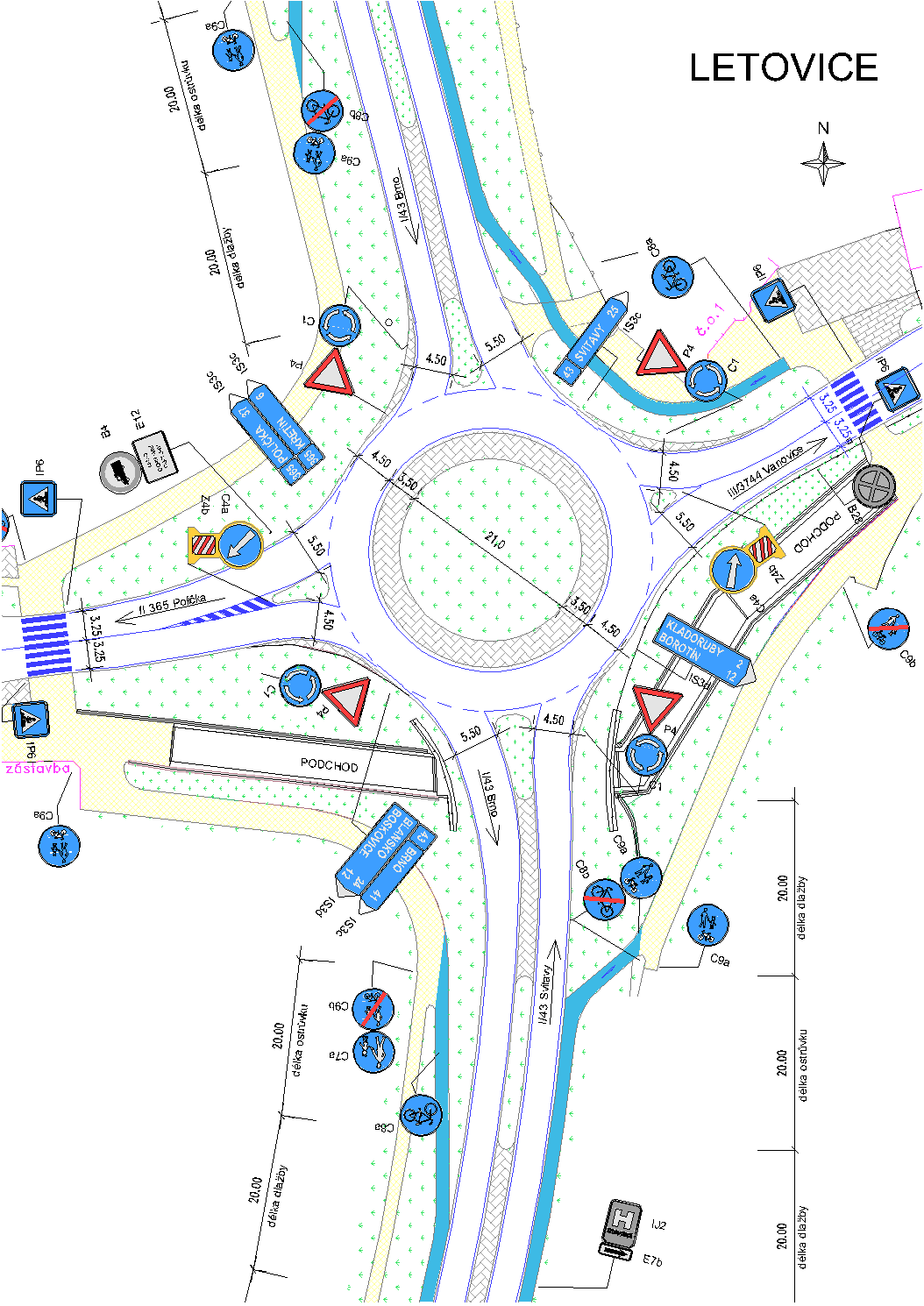 Obrázek 2c: Schéma dopravního řešení