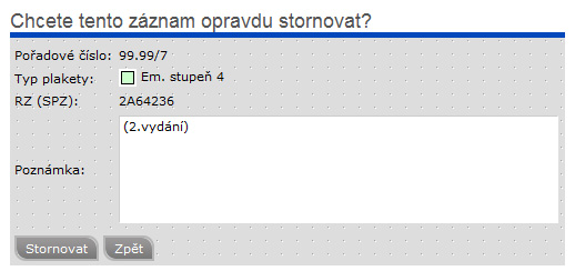 3. Evidenční list eko-plaket Evidenční list se generuje automaticky. Ke kopiím dokladů (technický průkaz, vyjádření od pověřené zkušebny DEKRA Automobil a.s. nebo od výrobce či akreditovaného zástupce) přiřadíme adekvátní pořadové číslo dle evidenčního listu v aplikaci Ekologické plakety v systému STKportál.