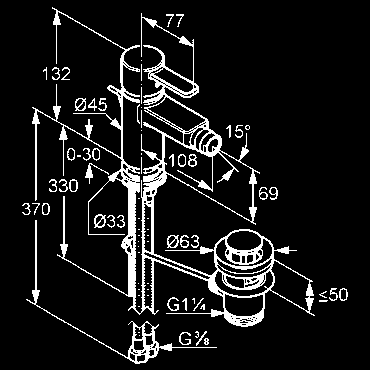 sprchová jednopáková batéria DN 15 trieda prietokového množstva CB perlátor M 24 x 1 poistka proti spätnému nasatiu vody automatický prepínač