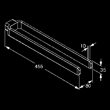 91,96 VAŇA ESPRIT držiak osušky 850 mm s upevňovacím materiálom chróm