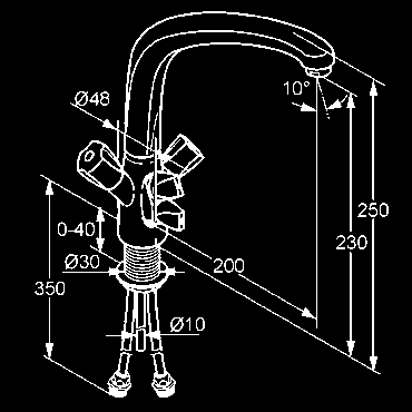 a umývačku riadu medené rúrky 10 mm PA-IX 3664/IA DIN-DVGW-AT-2177 chróm 317110515 144,21