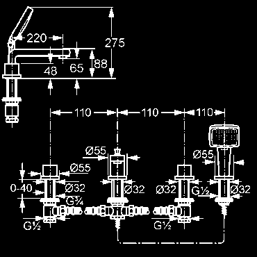 množstva DB s-pointer perlátor M 24 x 1 keramické vršky 90 automatický prepínač