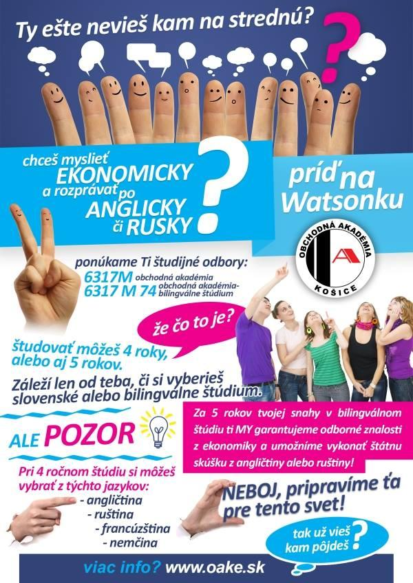 5-ročné štúdium Anglický jazyk - hlavný cudzí jazyk od školského roku
