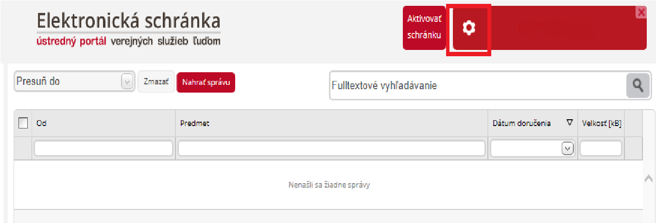 2.2 Postup pri aktivácii elektronickej schránky na doručovanie prostredníctvom elektronickej žiadosti Druhým spôsobom ako požiadať o aktiváciu elektronickej schránky na doručovanie, je