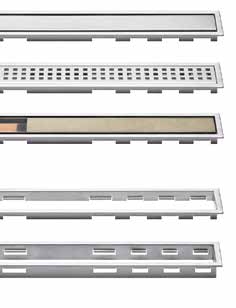 Odvodnění Schlüter -KERDI-LINE-A/-B/-C Schlüter -KERDI-LINE jsou rámy pro uchycení z kartáčované nebo leštěné ušlechtilé oceli s designovým roštem, které se hodí ke žlabům Schlüter -KERDI-LINE.