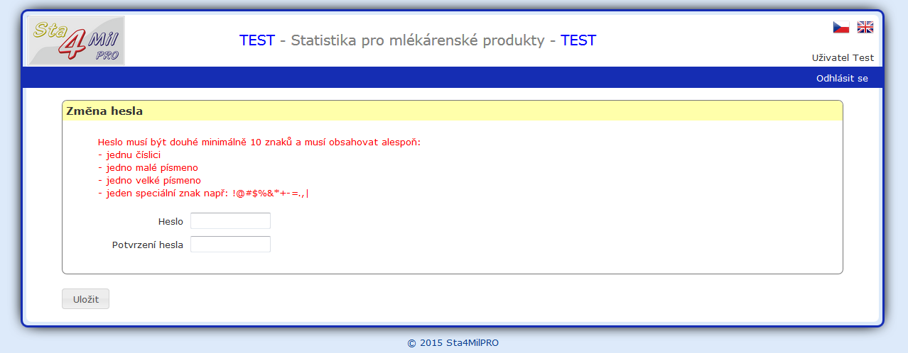 D vstupníh plíčka Uživatelské jmén a hesl zadejte své přihlašvací údaje, které Vám byly přiděleny.