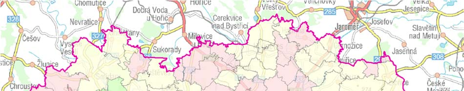 Obr. A5 Distribuce změny osvětlení v obcích okresu Hradec Králové v roce 2011