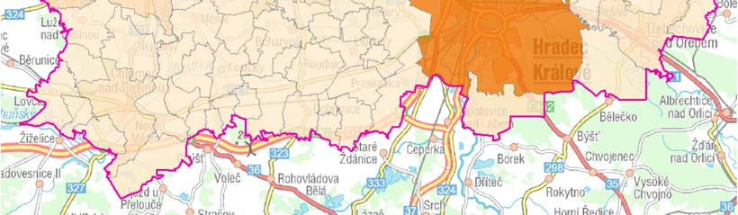 metoda intervalů Graduated colors, klasifikační metoda Equal Interval, 16 tříd Zdroj: