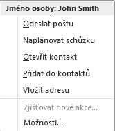 Ze zobrazené místní nabídky zvolíte Další akce. 4. Vyberete si z nabízených akcí a klepnete na tuto možnost.