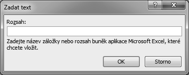 Užitečné tipy při práci s dokumentem Do dokumentu můžete vložit celý soubor nebo jen jeho část, která je pojmenovaná záložkou.