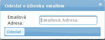 Odeslání e-účtenky emailem Odeslání e-účtenky je možné u jakékoliv transakce nalézající se v Historii Transakcí.