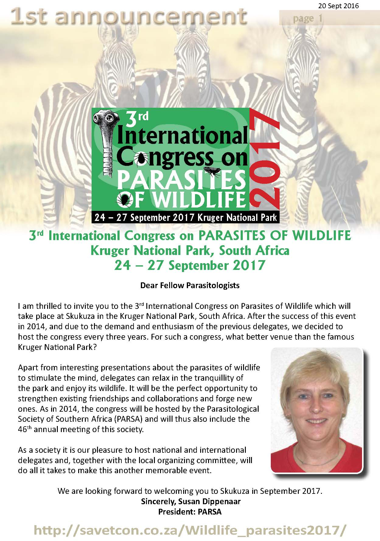 3rd International Congress on Parasites of Wildlife 24. 27. 9.