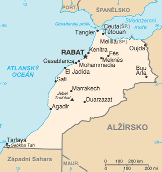 Maroko Graf: obchod se ZB svět & EU (M, X, B mld. Eur) Hl. m. Rabat, rozloha 446 tis. km², obyv.: 33 mil. Obchod s ČR 3. AFR X, celkem 44.