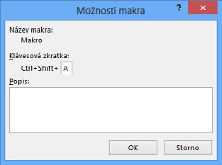 1.3 Různé způsoby spuštění makra Spuštění makra ze seznamu není pro rutinní práci příliš pohodlné.