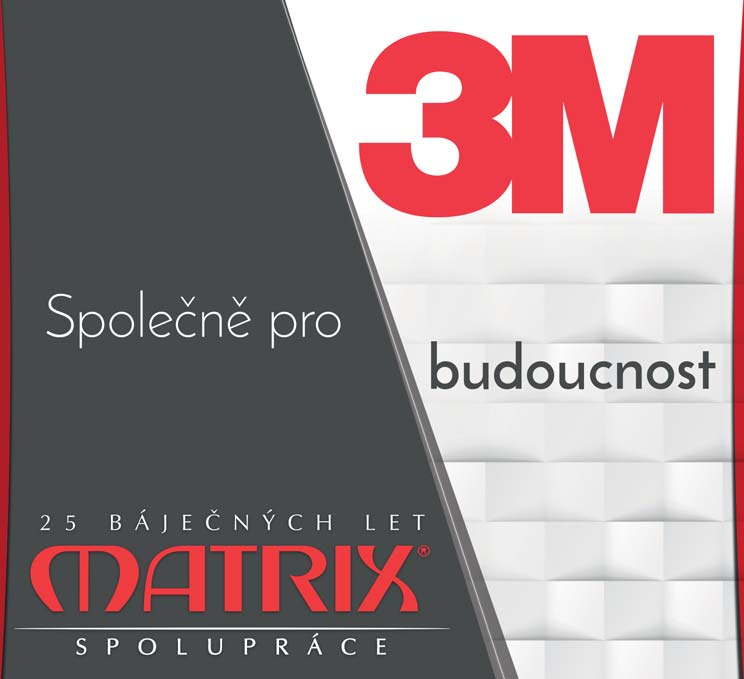 Partnerství pro dalších 25 let Minulý měsíc se konala schůzka mezi předními představiteli firmy 3M Česko s.r.o. a Matrix a.s. Účastníci společně zhodnotili úspěchy za poslední měsíce a představili své vize spolupráce pro rok 2017, a to nejen pro Českou republiku, ale i pro Slovensko.