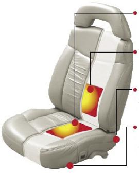 POPIS SYSTÉMU Karbonové vyhřívání KEETEC CSH1 je univerzální vyhřívání sedadel vozidla.