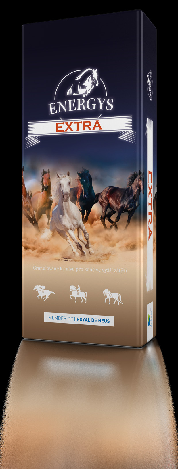 XTR Granulované krmivo pro koně ve vyšší zátěži nergetické krmivo s vyšším obsahem kukuřice vhodné pro koně ve vysoké sportovní a pracovní zátěži.