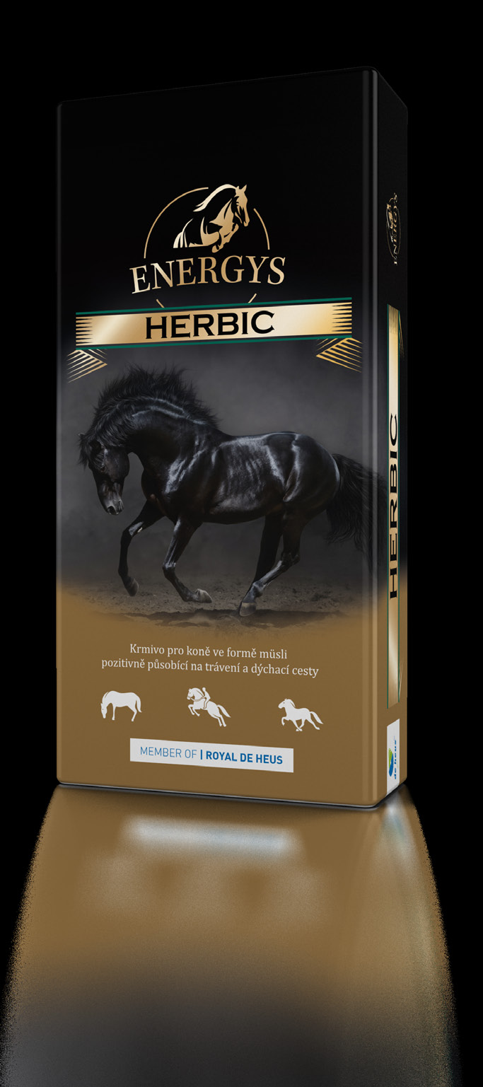 HRBIC Krmivo pro koně ve formě müsli pozitivně působící na trávení a dýchací cesty Krmivo ve formě müsli, velmi vhodné pro sportovní koně ve střední zátěži.