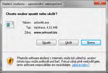 adresář... \ ZETZE \ MODULY \ ZETZE46 přepnout se do tohoto adresáře a dále postupovat podle kapitoly 2.