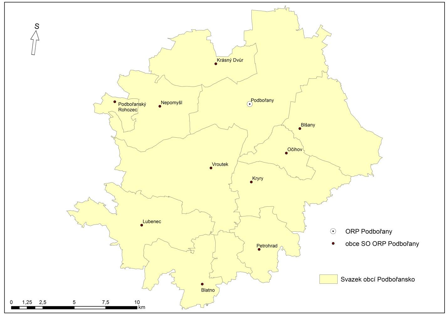 2 Souhrnná zpráva za všechny DSO v území Ve správním obvodu ORP Podbořany působí 1 dobrovolný svazek obcí (Svazek obcí
