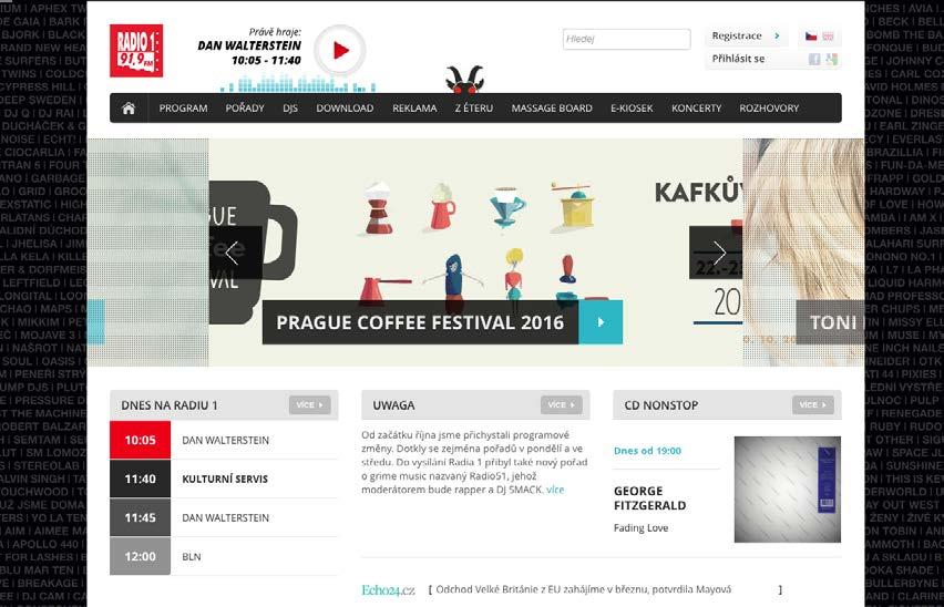 RADIO Reklamní kampaň: Rádio 1 Expres FM Classic Reportáže, rozhovory: Rádio 1 Expres FM ČR Dvojka Rádio Applaus TISK Tabulka