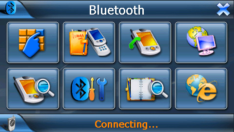 Klikněte na ikonu Bluetooth v hlavním menu a uvitíte