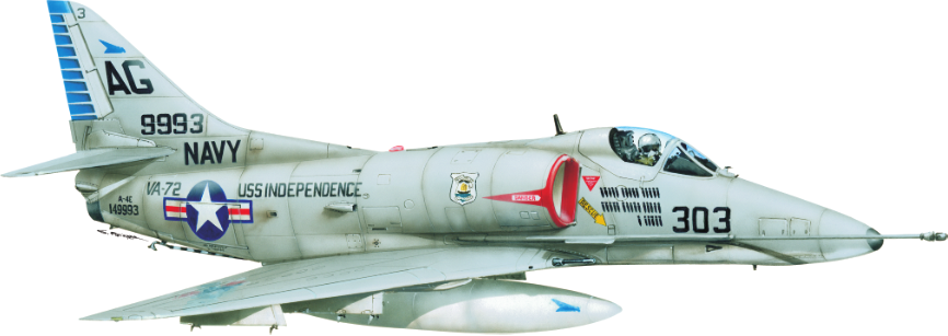 Vietnam Scooters 1197 US SUPERSONIC FIGHTER 1:48 SCALE PLASTIC KIT úvodem Douglas A-4 Skyhawk byl konstruován jako palubní nukleární útočný letoun s možným využitím i pro útoky konvenčními zbraněmi.