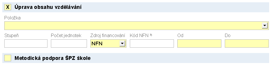 V tabulkách pomůcek jsou některé pomůcky označeny závorkou (ŠZ). Toto označení znamená, že dané opatření doporučujete pro využití ve školském zařízení.