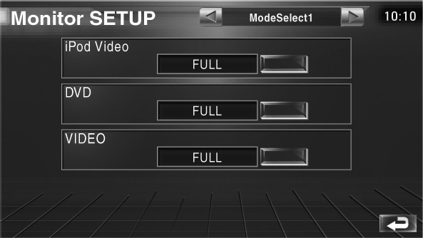 Nabídka Nastavení Nastavení monitoru U monitoru můžete nastavit pozici, kvalitu obrazu a režim obrazu.