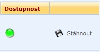 Dostupnost zobrazen zelený indikátor; v případě, že je formulář dočasně