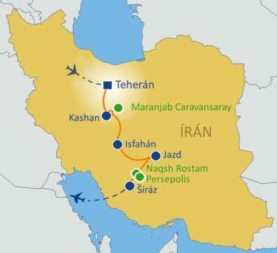 Í R Á N Teherán Kašan Marandjab Karavanserai Jazirey-e Sargardan - Isfahan Jazd Šíráz Termín: 12. 05. 21. 05. 2017 1.