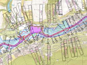 Podklady Digitální model terénu Geodetické zaměření zaměření příčných profilů, objektů na toku