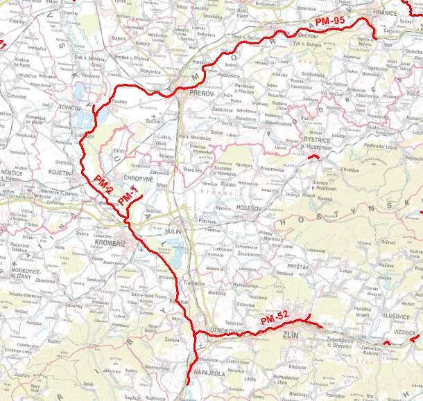 Úsek PM - 1,2,95 Bečva, Morava, Moštěnka Délka