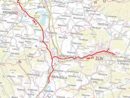 Úsek PM - 52, 53, 2 - Dřevnice, Fryštácký potok, Morava Hydrologický