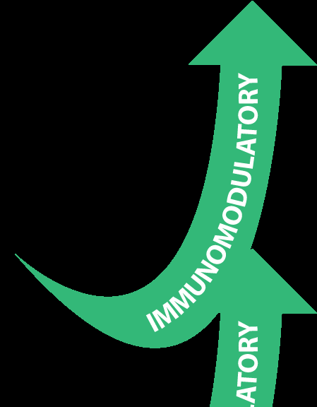 Tumouricidal and immunomodulatory effects of Len induce a sustained response Improves immune function and tumour