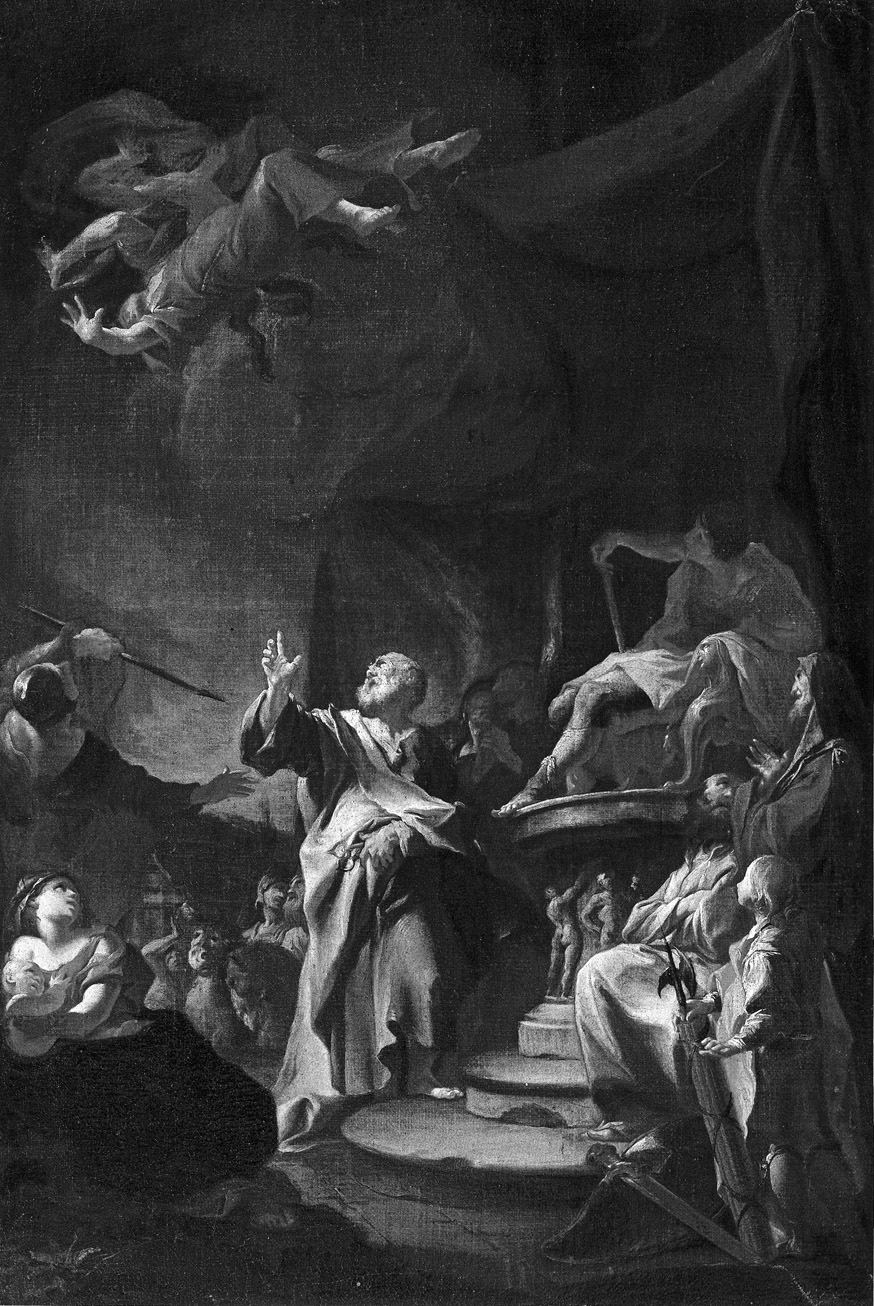 TOMÁŠ VALEŠ Obr. 1: Sv. Petr při souboji s Šimonem Mágem, před rokem 1743, olej, plátno, 75,5 x 51,5 cm, Österreichische Galerie Wien, inv. č. 5486. Reprofoto: Michael Krapf Cornelia Reiter (eds.