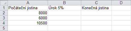 Vložíme vzorec =A2*5% Vložíme vzorec =A2+B2 Vzorec rozkopírujeme.