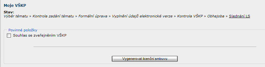 SJEDNÁNÍ LS Posledním krokem je sjednání licenční smlouvy (obr.