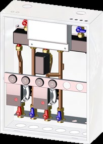 kotlů až do výkonu 30 kw z Kompaktní provedení a rozměry - hydraulické i regulační prvky integrované v jednotce z Vestavěná zónová regulační jednotka SZ 10004 z Vestavěná ekvitermní regulace z