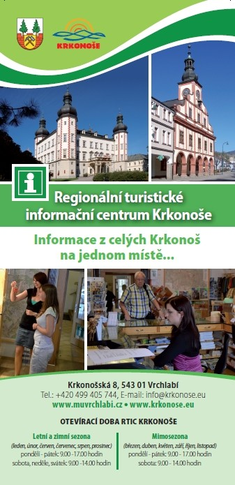 Dotační tituly a granty Krkonošská 8, 543 01 Vrchlabí V květnu 2011 bylo požádáno o poskytnutí podpory na činnost informačního centra z Královéhradeckého kraje. Podpora ve výši 24.