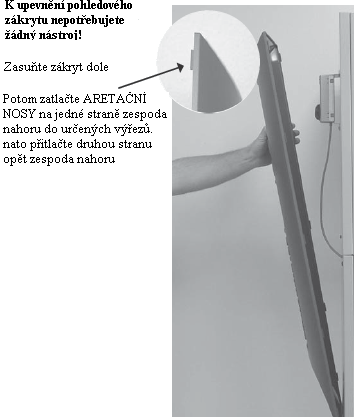 Ve stroji jsou vedeny kabely v uzavřeném kabelovém kanálu (instalační kanál) posunem automaticky ke svorkám na spínacím plechu.
