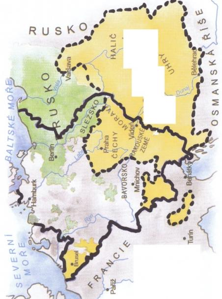 Úkol č. 15 Urči, který ÚZEMNÍ ÚTVAR je na mapě znázorněn. a) souvislou čárou: b) přerušovanou čárou: Úkol č.