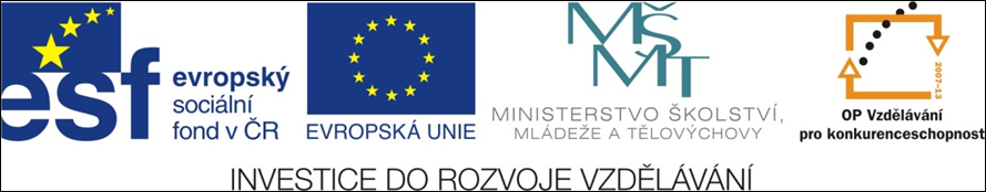 Výukový materiál zpracovaný v rámci projektu Základní škola Sokolov, Běžecká 2055 pracoviště Boženy Němcové 1784 Název a číslo projektu: Moderní škola, CZ.1.07/1.4.00/21.