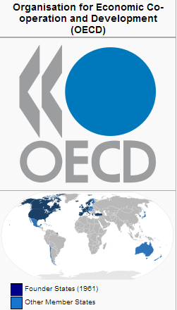 Historie Organizace pro hospodářskou spolupráci a rozvoj (Organisation for Economic Co-operation and Development - OECD) - 1948 Organizace pro Evropskou hospodářskou spolupráci (OEEC) - 1961 OECD