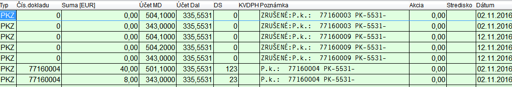 napárovať platbu na správny doklad v agende platobné karty.