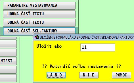 .. vyberte a potvrďte ponúknutú predvolenú textovú položku.