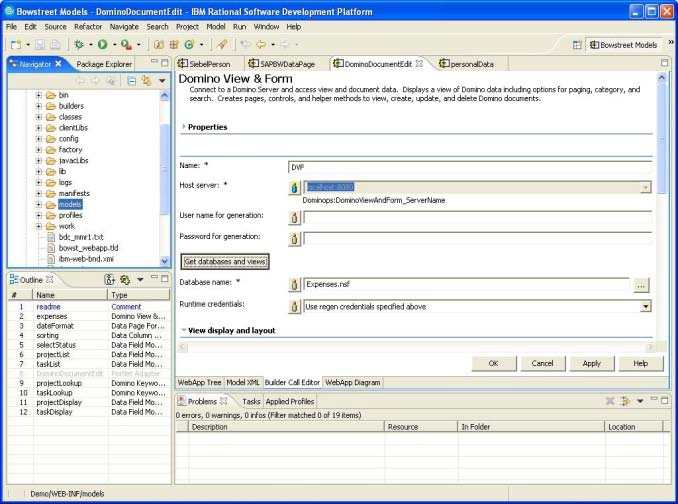 zásuvné moduly (plug-in) Vývojové nástroje různé druhy Rational Application