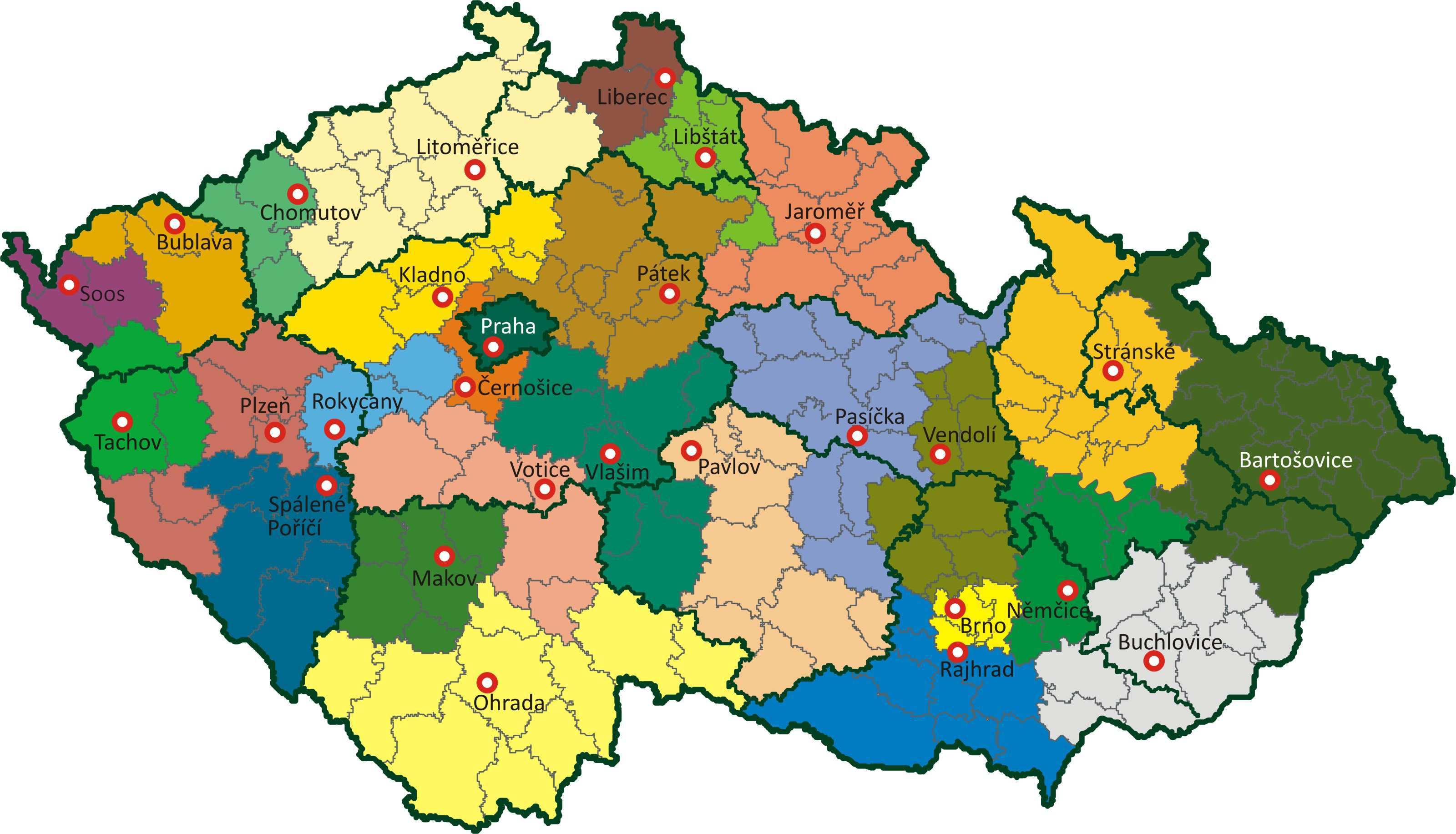 Příloha 8 Aktuální mapa Národní sítě záchranných stanic Poznámka: Černošice nejsou stanice, ale území v současné době řešené ve speciálním režimu spoluprací několika stanic Příloha 9 Výsledky národní