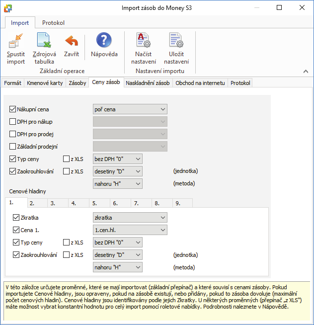 2017 CÍGLER SOFTWARE, a.s. Naskladnění zásob Funkce pro naskladnění zásob pomocí skladových dokladů je součástí samostatného modulu Money S3 - Import dokladů z Excelu.